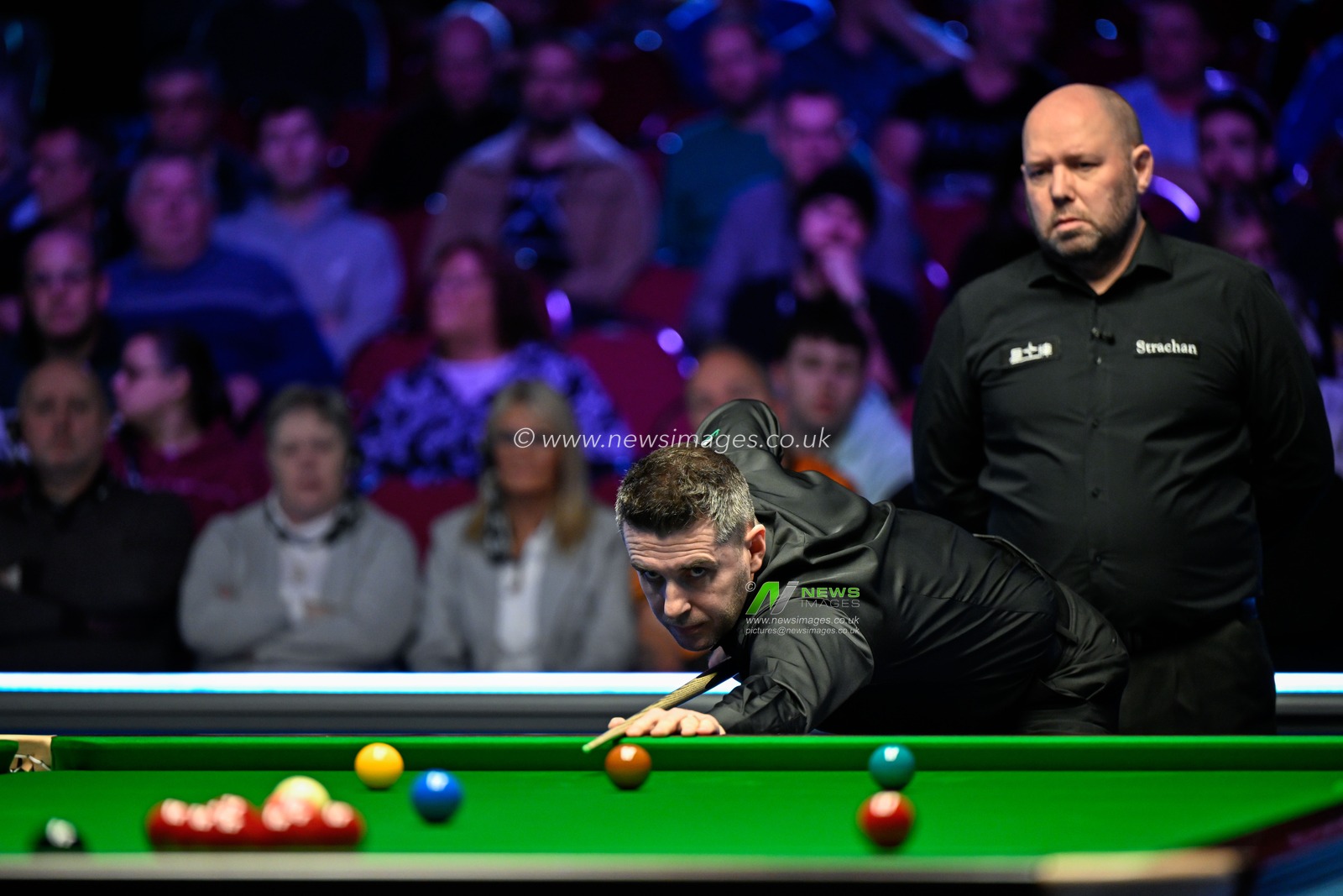 Mark Selby takes a shot, during the 2024 BetVictor Welsh Open at Venue Cymru, Llandudno, United Kingdom, 12th February 2024

(Photo by Cody Froggatt/News Images)