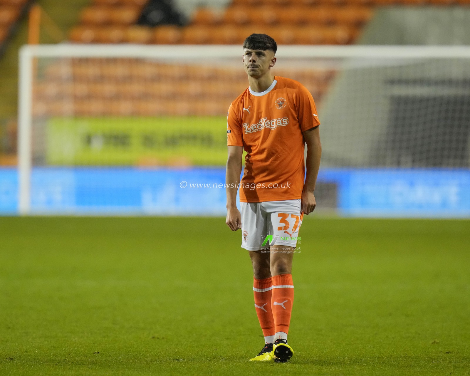 Luke Mariette #37 of Blackpool during the EFL Trophy match Blackpool vs Liverpool U21 at Bloomfield Road, Blackpool, United Kingdom, 10th October 2023

(Photo by Steve Flynn/News Images)