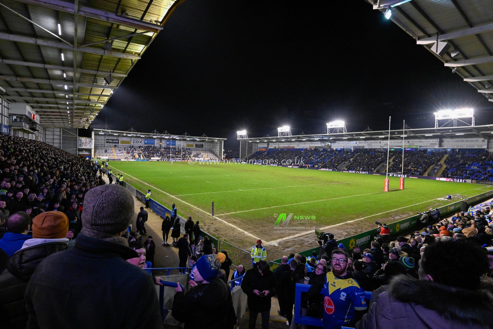 The crowd watches on, during the Betfred Super League Round 2 match Warrington Wolves vs Hull FC at Halliwell Jones Stadium, Warrington, United Kingdom, 23rd February 2024

(Photo by Cody Froggatt/News Images)