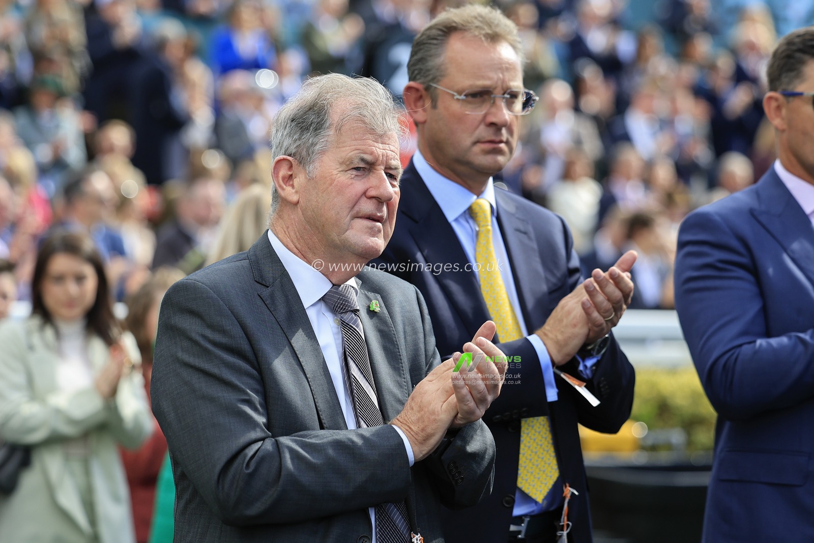 JP McManus at the commemoration of the Hillsborough disaster at The Randox Grand National festival 2023 Grand National Day at Aintree Racecourse, Liverpool, United Kingdom, 15th April 2023

(Photo by Conor Molloy/News Images)