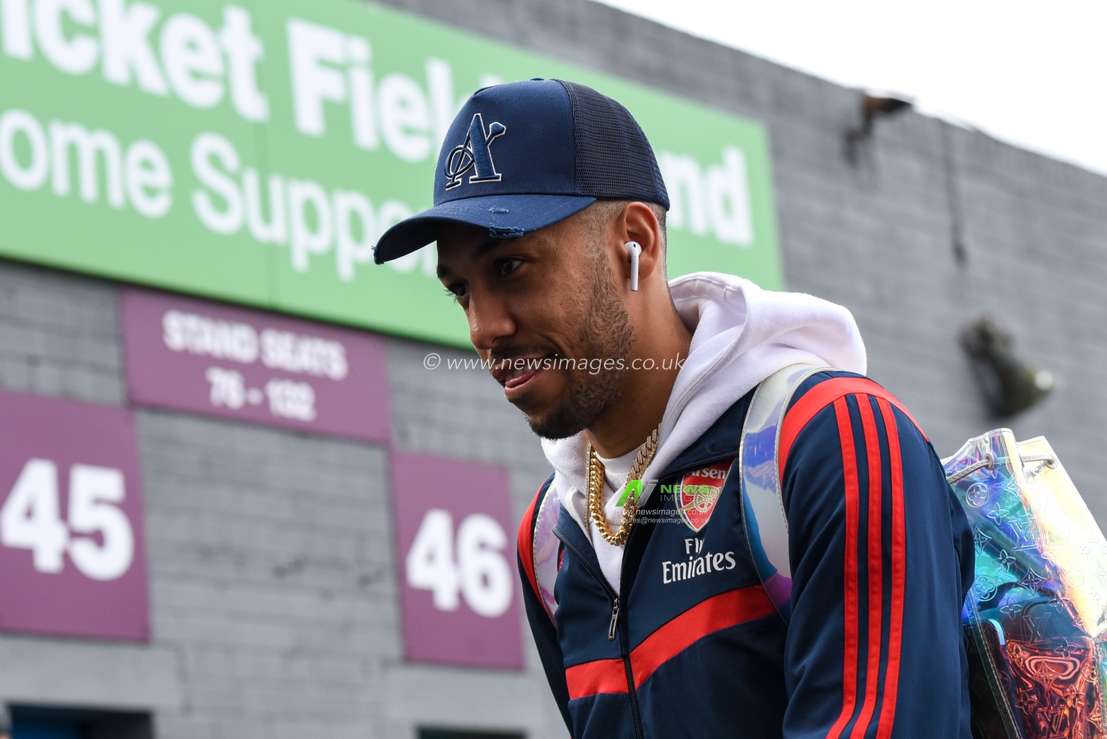2nd February 2020, Turf Moor, Burnley, England; Premier League, Burnley v Arsenal : Pierre-Emerick Aubameyang (14) of Arsenal arrives at Turf Moor