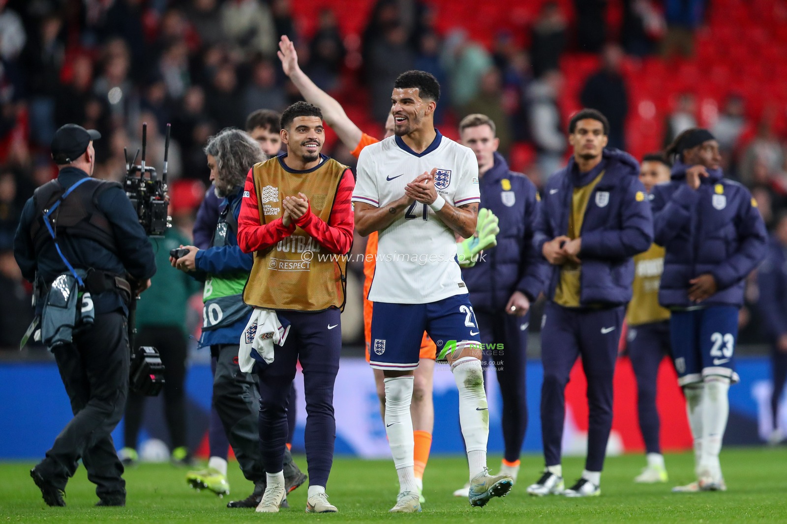 Dominic Solanke of England celebrates the win during the UEFA Nations League, League B - Group 2 match England vs Republic of Ireland at Wembley Stadium, London, United Kingdom, 17th November 2024

(Photo by Gareth Evans/News Images)