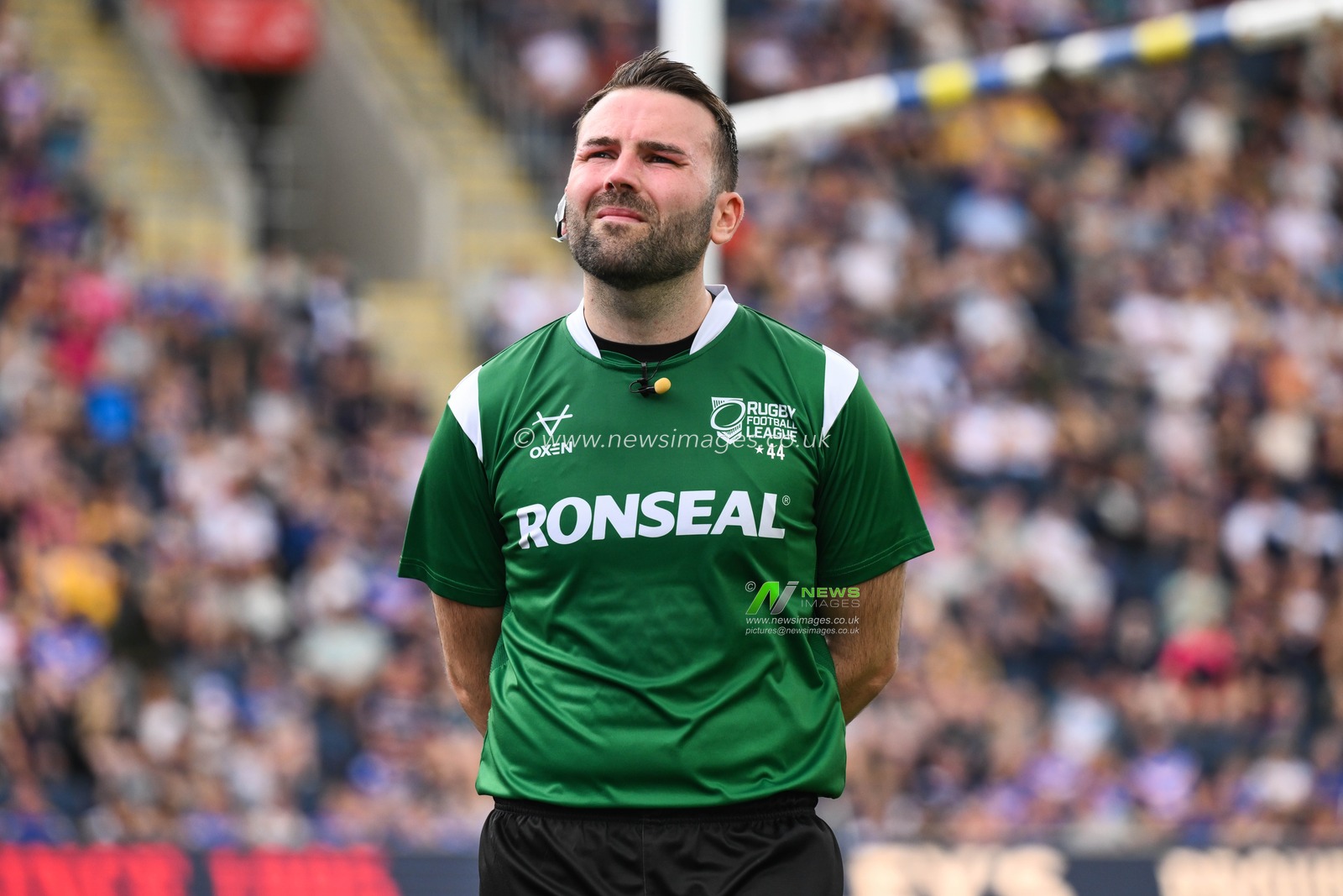 referee Luke Moore during the Betfred Super League Round 18 match Leeds Rhinos vs Hull KR at Headingley Stadium, Leeds, United Kingdom, 20th July 2024

(Photo by Craig Thomas/News Images)