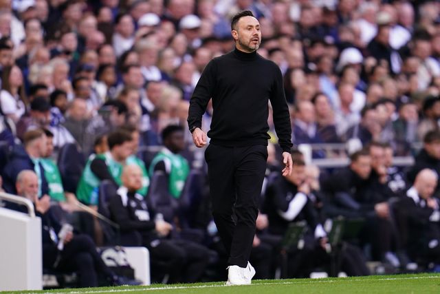 Roberto De Zerbi manager of Tottenham Hotspur during the Premier League match Tottenham Hotspur vs Brighton & Hove Albion at Tottenham Hotspur Stadium, London, United Kingdom on 18 April 2026

(Photo by Harvey Murphy/News Images)