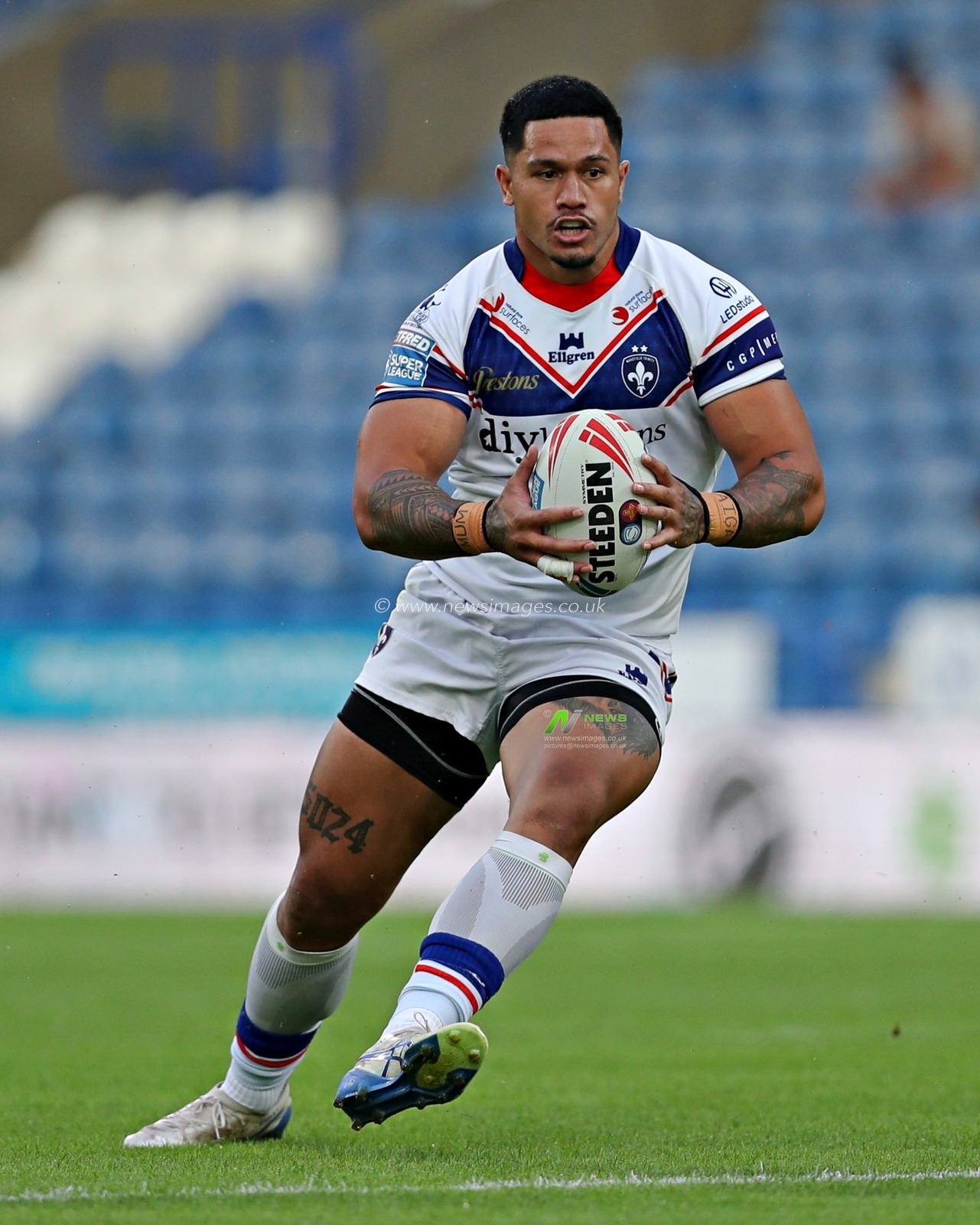 Renouf Atoni of Wakefield Trinity during the Betfred Super League round 19 match Huddersfield Giants vs Wakefield Trinity at the Accu Stadium, Huddersfield, United Kingdom, 18th July 2025(Photo by Sam Eaden/News Images)