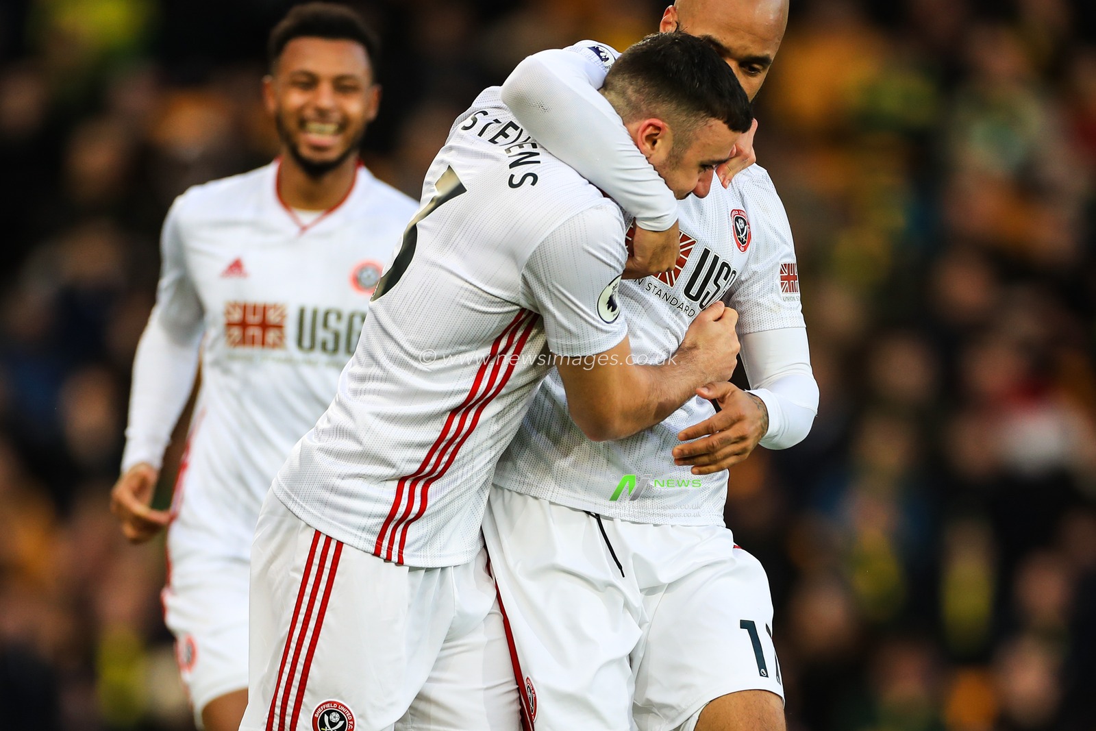 8th December 2019, Carrow Road, Norwich, England; Premier League, Norwich City v Sheffield United : Enda Stevens (3) of Sheffield United celebrates scoring to make it 1-1.


Credit: Georgie Kerr/News Images