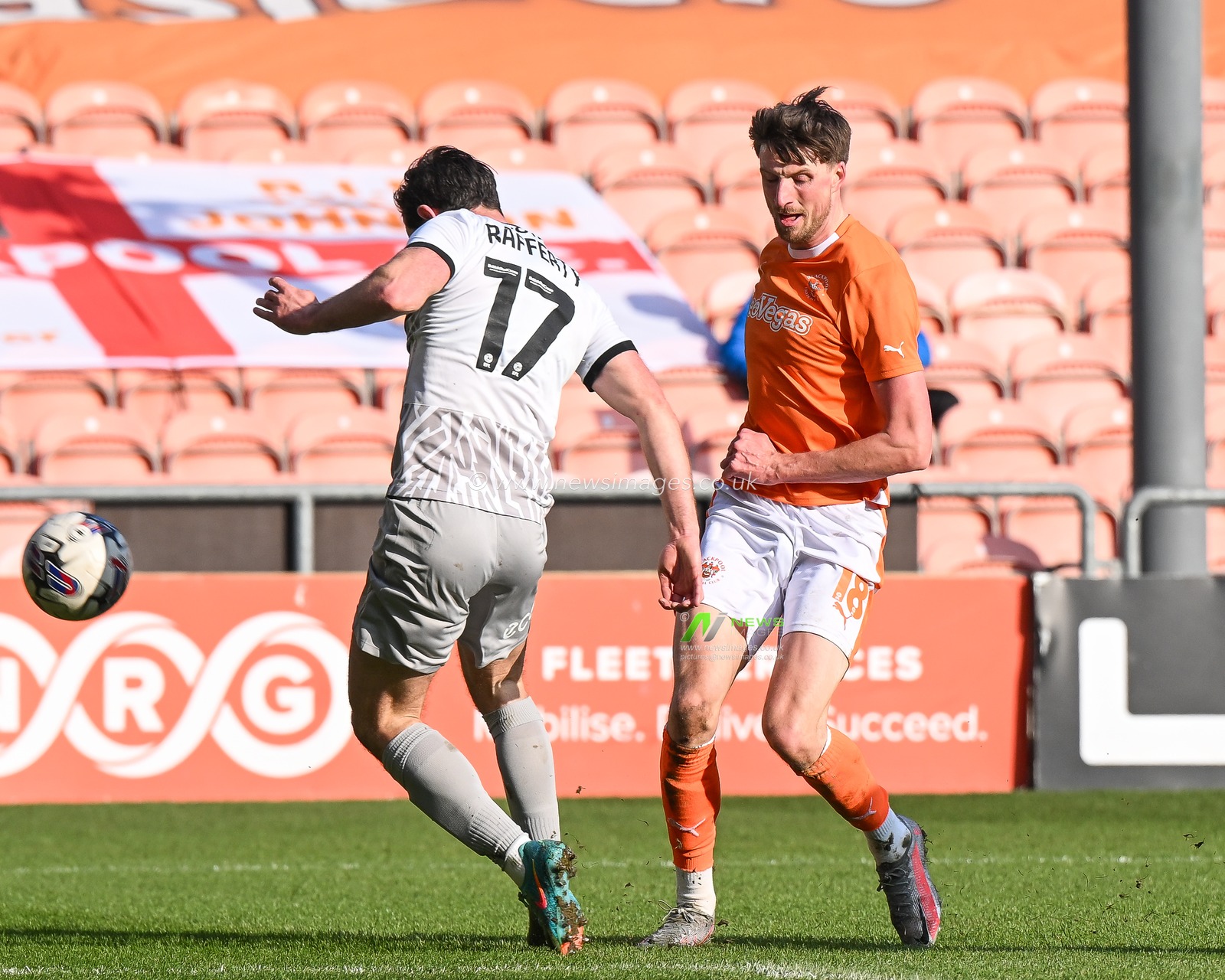 Jake Beesley of Blackpool shoots on goal during the Sky Bet League 1 match Blackpool vs Portsmouth at Bloomfield Road, Blackpool, United Kingdom, 9th March 2024

(Photo by Craig Thomas/News Images)