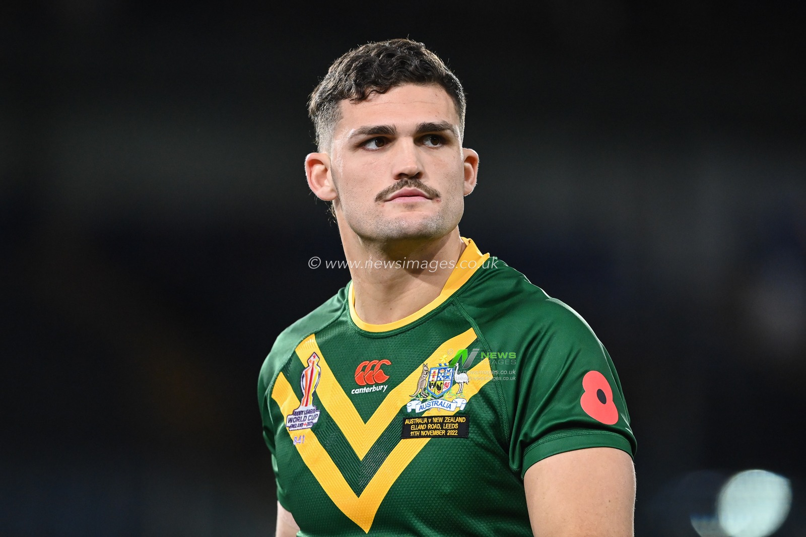 Nathan Cleary of Australia during pre match warm up ahead of the Rugby League World Cup 2021 Semi Final match Australia vs New Zealand at Elland Road, Leeds, United Kingdom, 11th November 2022

(Photo by Craig Thomas/News Images)