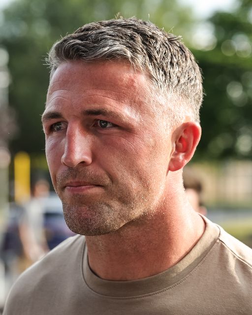 Sam Burgess head coach of Warrington Wolves arrives during the Betfred Super League round 18 match Wigan Warriors vs Warrington Wolves at The Brick Community Stadium, Wigan, United Kingdom on 10 July 2026

(Photo by Mark Cosgrove/News Images)