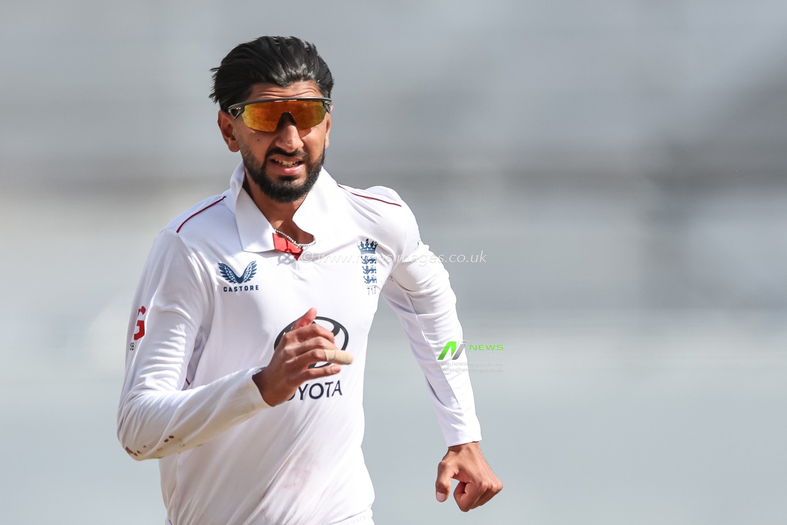 Shoaib Bashir of England in action during the Rothesay Test Match Day 2 England vs Zimbabwe at Trent Bridge, Nottingham, United Kingdom, 23rd May 2025

(Photo by Mark Cosgrove/News Images)