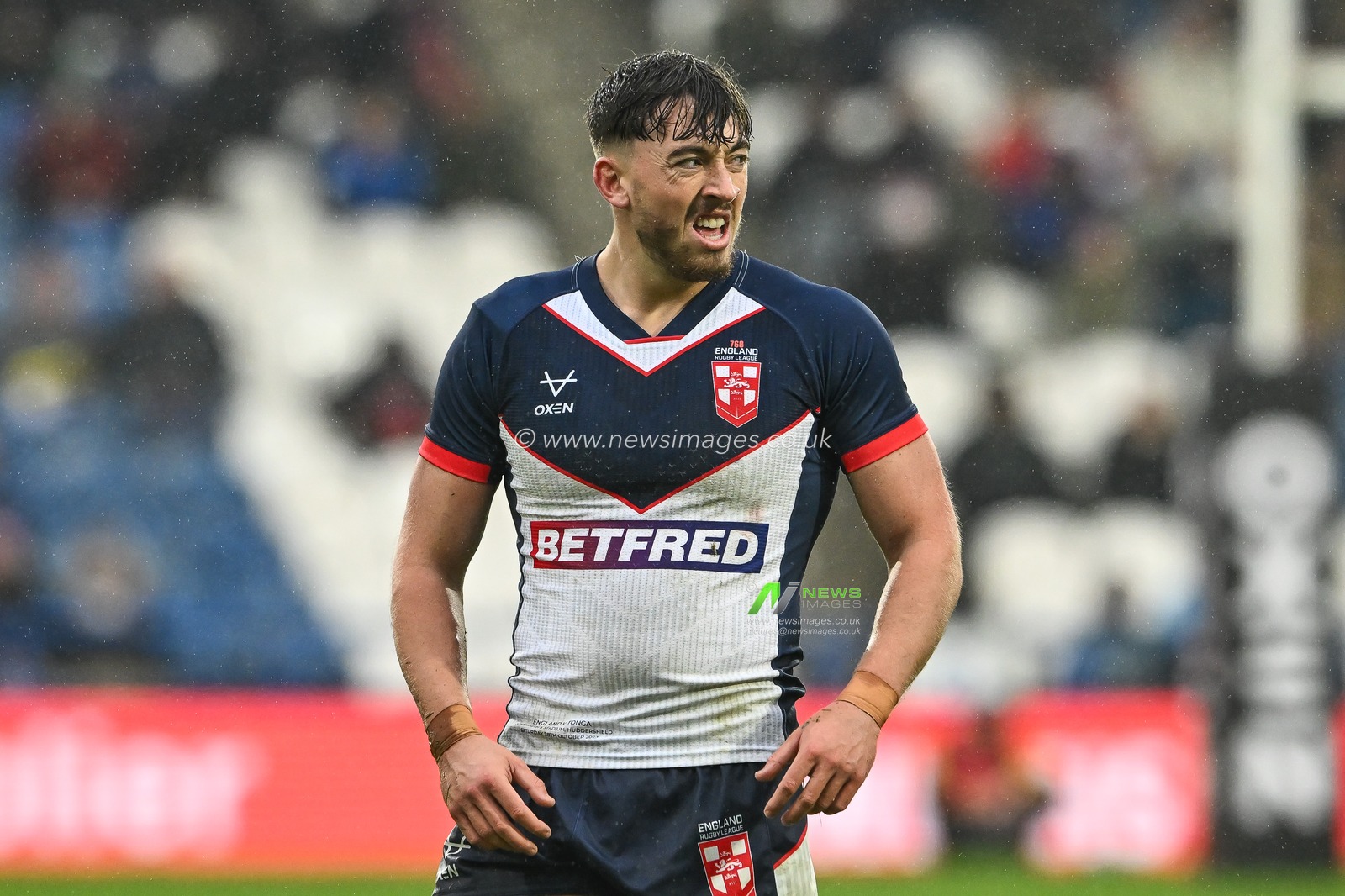 Matty Ashton of England during the Rugby League International match England vs Tonga at John Smith's Stadium, Huddersfield, United Kingdom, 28th October 2023

(Photo by Craig Thomas/News Images)