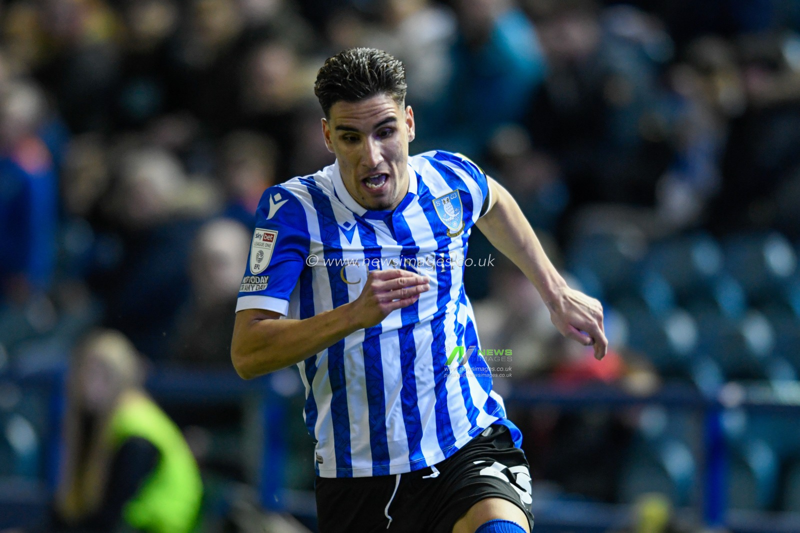 Theo Corbeanu #23 of Sheffield Wednesday in action during the game