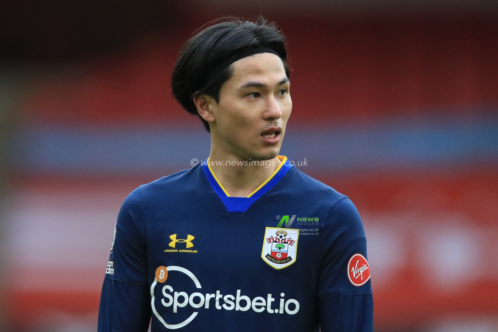 Takumi Minamino #19 of Southampton during the game