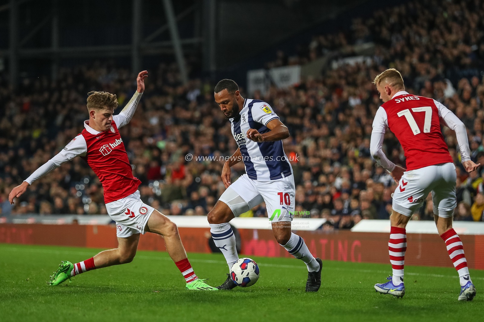 Alex Scott #7 of Bristol City tackles Matt Phillips #10 of West Bromwich Albion during the Sky Bet Championship match West Bromwich Albion vs Bristol City at The Hawthorns, West Bromwich, United Kingdom, 18th October 2022

(Photo by Gareth Evans/News Images)