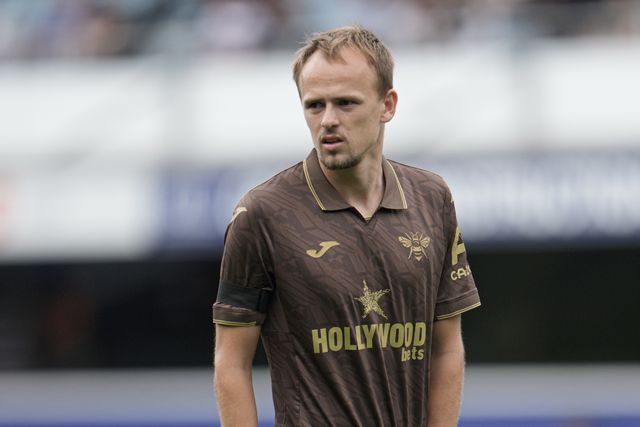 Mikkel Damsgaard of Brentford during the Pre-season friendly match Queens Park Rangers vs Brentford at Kiyan Prince Foundation Stadium, London, United Kingdom, 2nd August 2025

(Photo by Harvey Murphy/News Images)