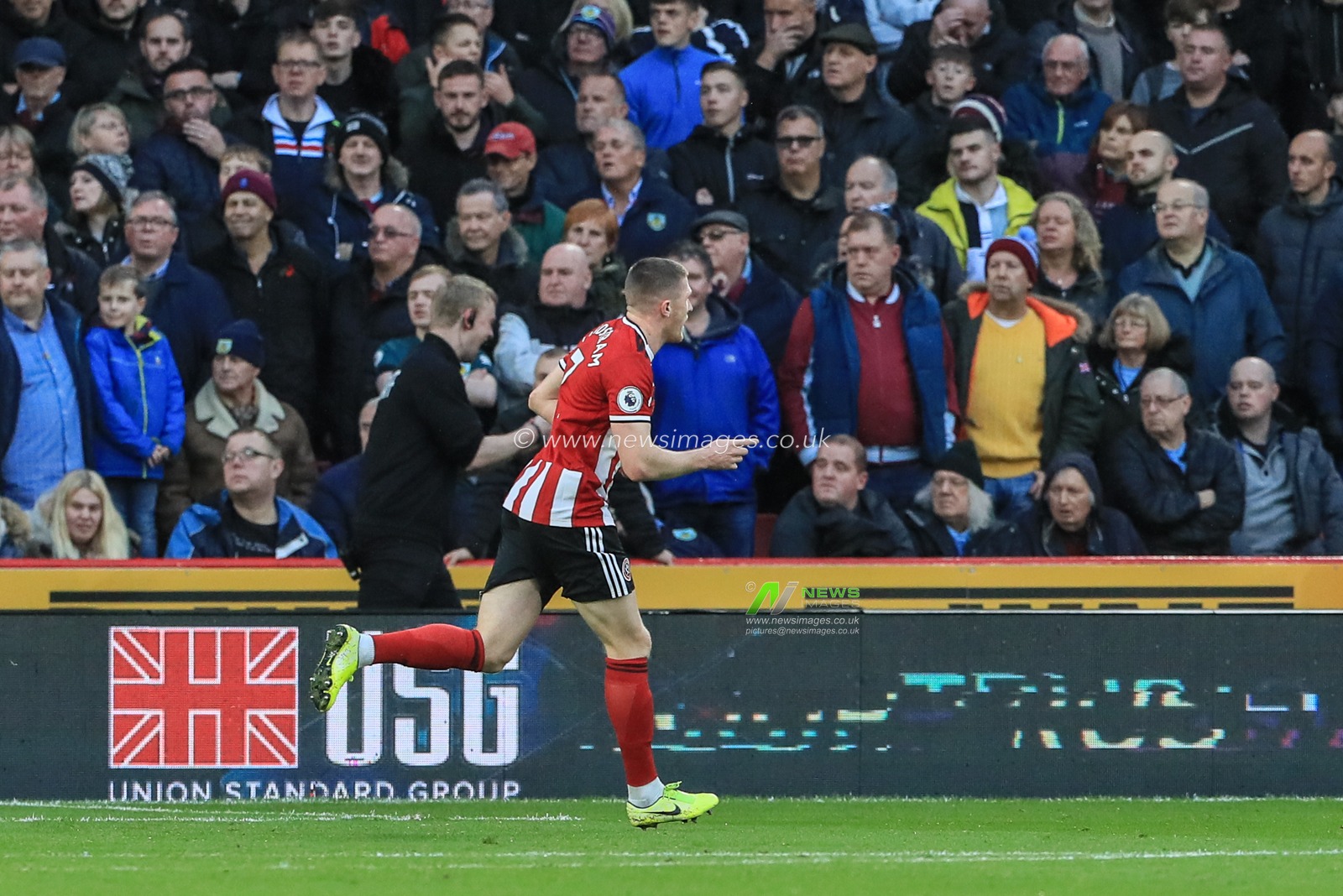 2nd November 2019, Bramall Lane, Sheffield, England; Premier League, Sheffield United v Burnley : John Lundstram (7) of Sheffield United celebrates his goal to make it 1-0

Credit: Mark Cosgrove/News Images