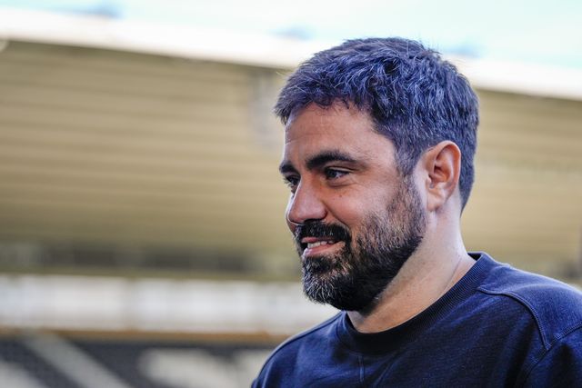 Vitor Matos manager of Swansea City inspects the pitch prior to kick off during the Sky Bet Championship match Derby County vs Swansea City at Pride Park Stadium, Derby, United Kingdom on 14 February 2026

(Photo by Maynard Manyowa/News Images)