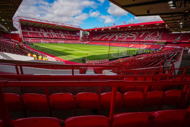 A general view of the pitch and stands during the Premier League match Nottingham Forest vs Tottenham Hotspur at City Ground, Nottingham, United Kingdom on 05 September 2026

(Photo by Maynard Manyowa/News Images)