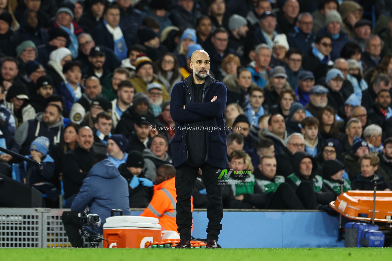 Pep Guardiola manager of Manchester City during the Premier League match Manchester City vs Manchester United at Etihad Stadium, Manchester, United Kingdom, 15th December 2024

(Photo by Mark Cosgrove/News Images)