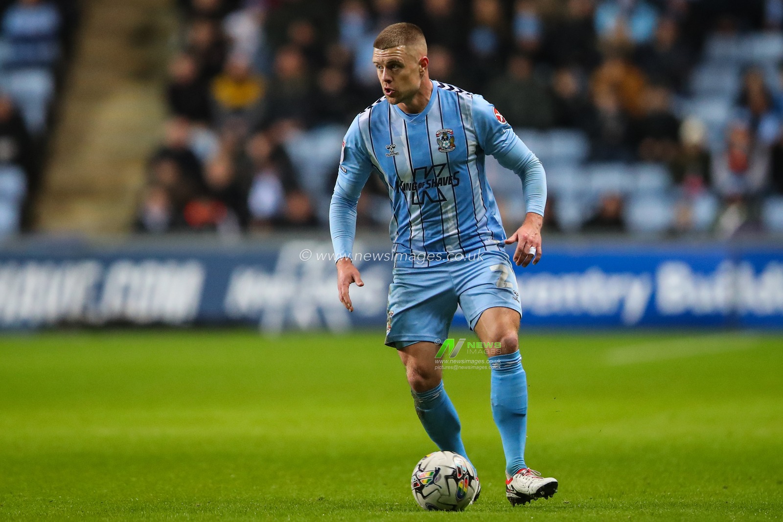 Jake Bidwell of Coventry City goes forward with the ball during the Sky Bet Championship match Coventry City vs Preston North End at Coventry Building Society Arena, Coventry, United Kingdom, 23rd February 2024

(Photo by Gareth Evans/News Images)