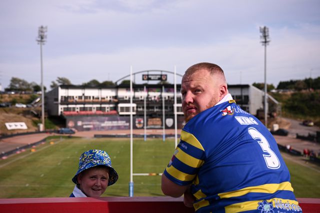 General view inside the stadium prior to the Betfred Super League round 22 match Bradford Bulls vs Warrington Wolves at Odsal Stadium, Bradford, United Kingdom on 08 August 2026

(Photo by Ben Roberts/News Images)