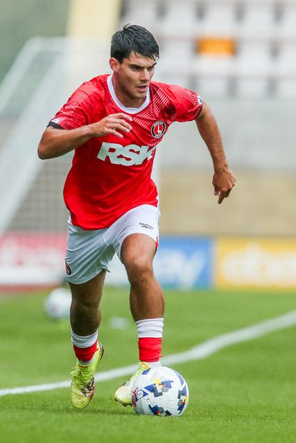 Rob Apter of Charlton Athletic runs with the ball during the Pre-season friendly match Cambridge United vs Charlton Athletic at Abbey Stadium, Cambridge, United Kingdom, 26th July 2025

(Photo by Izzy Poles/News Images)