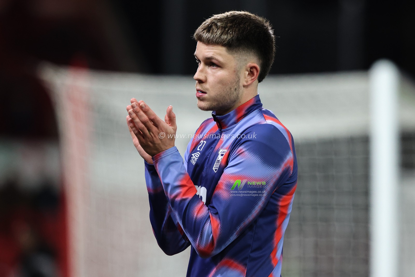 George Hirst of Ipswich Town during the pre-game warm up ahead of the Emirates FA Cup 5th Round match Nottingham Forest vs Ipswich Town at City Ground, Nottingham, United Kingdom, 3rd March 2025

(Photo by Alfie Cosgrove/News Images)