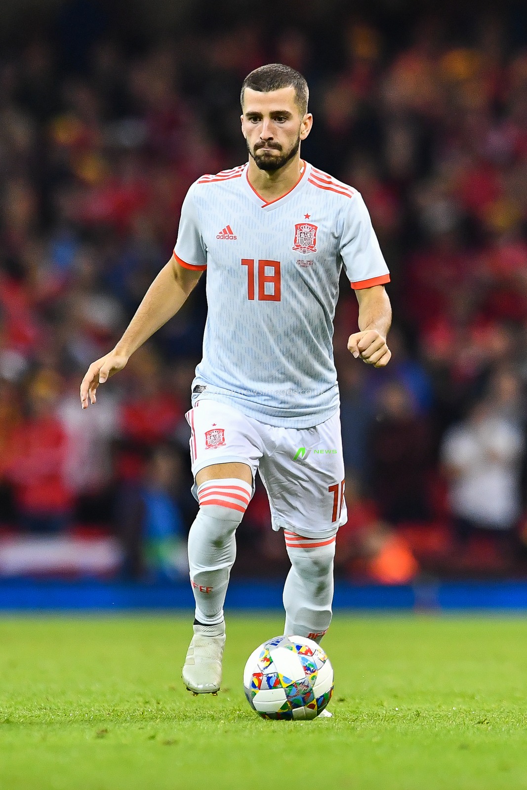 11th October 2018 , Principality Stadium, Cardiff, Wales ; International friendly, Wales v Spain ; JosÃ© GayÃ¡ of Spain

Credit: Craig Thomas/News Images