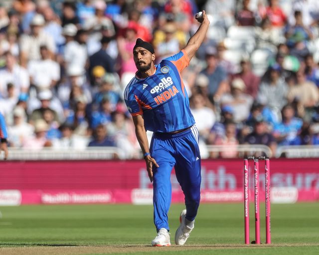 Arshdeep Singh of India delivers the ball during the Third Vitality T20 International match England vs India at Trent Bridge, Nottingham, United Kingdom on 07 July 2026

(Photo by Mark Cosgrove/News Images)