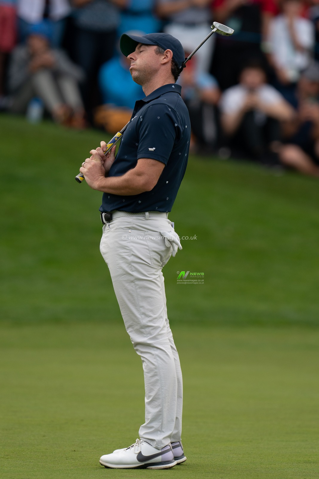 Rory McElroy (ENG) misses the chance of an Eagle putt on the 18th and finishes 16 under at the BMW PGA Championship 2022 at Wentworth Club, Virginia Water, United Kingdom, 11th September 2022

(Photo by Richard Washbrooke/News Images)