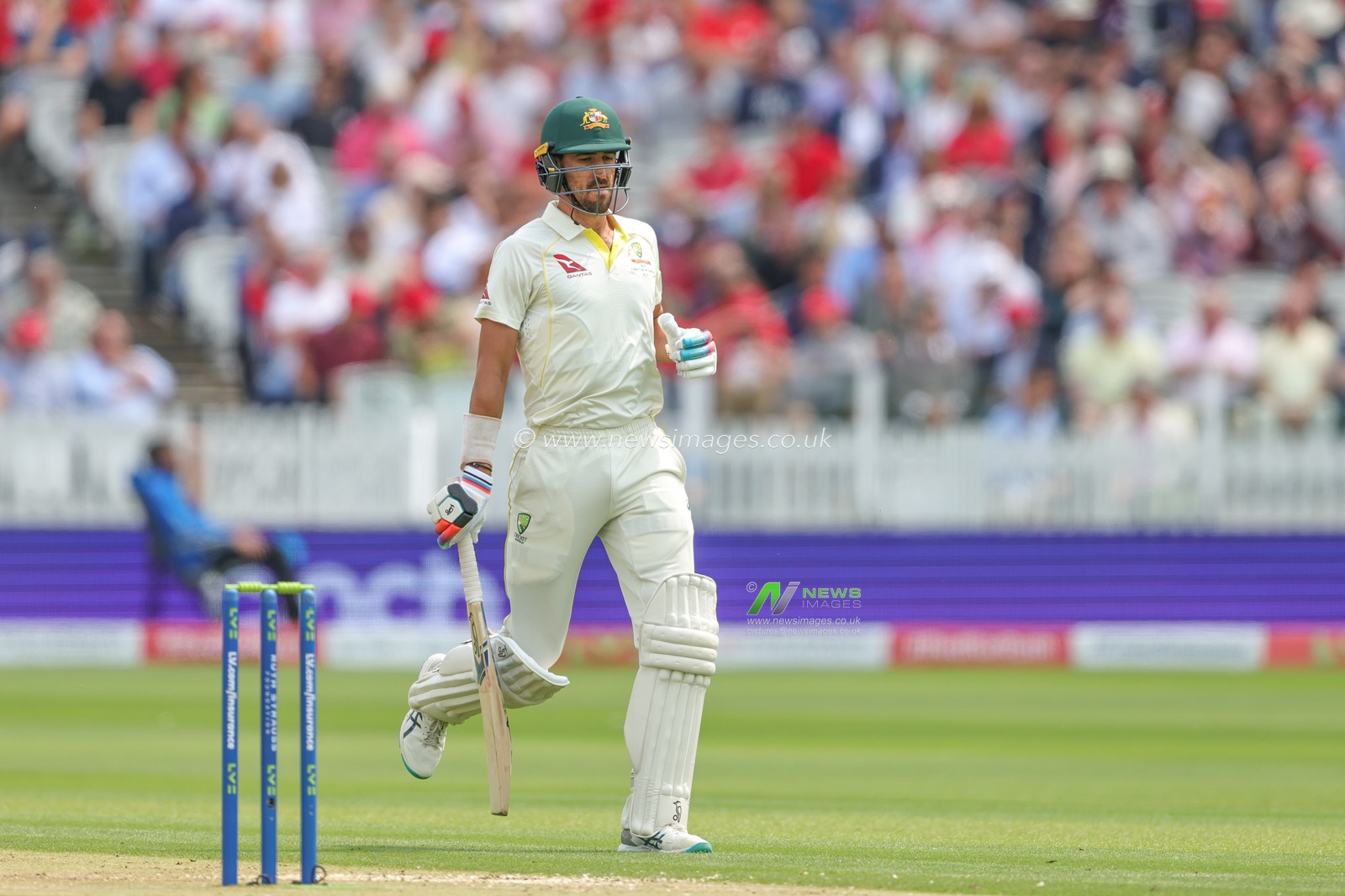 Mitchell Starc of Australia makes one run during the LV= Insurance Ashes Test Series Second Test Day 2 England v Australia at Lords, London, United Kingdom, 29th June 2023

(Photo by Mark Cosgrove/News Images)