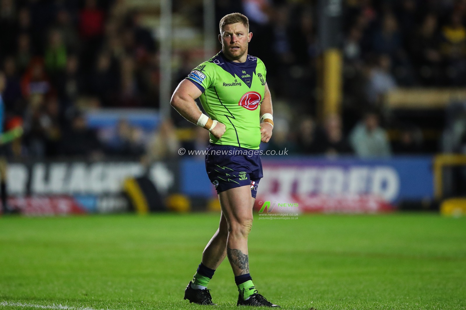 Luke Yates of Warrington Wolves during the Betfred Super League Round 23 match Castleford Tigers vs Warrington Wolves at The Mend-A-Hose Jungle, Castleford, United Kingdom, 23rd August 2024

(Photo by Gareth Evans/News Images)