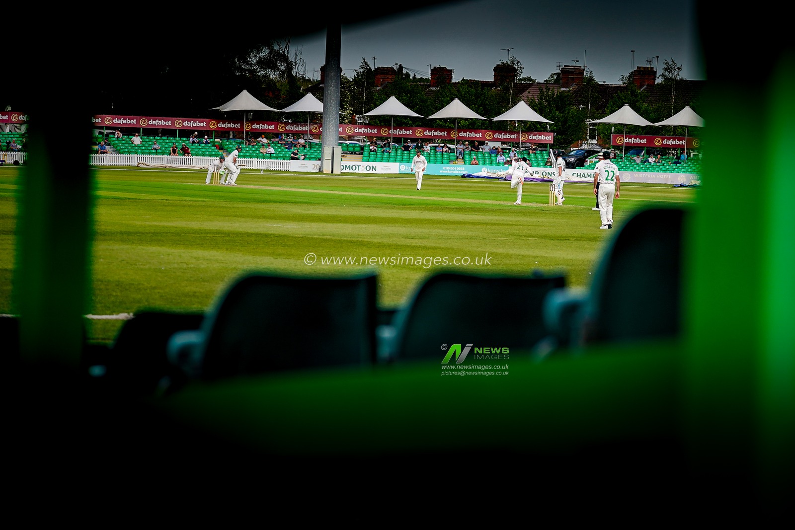 A general view of the match from the stands during Leicestershire County Cricket Club vs Nottinghamshire County Cricket Club in Country Cricket Division One Day 1 at Grace Road, Leicester, United Kingdom on 01 May 2026

(Photo by Maynard Manyowa/News Images)