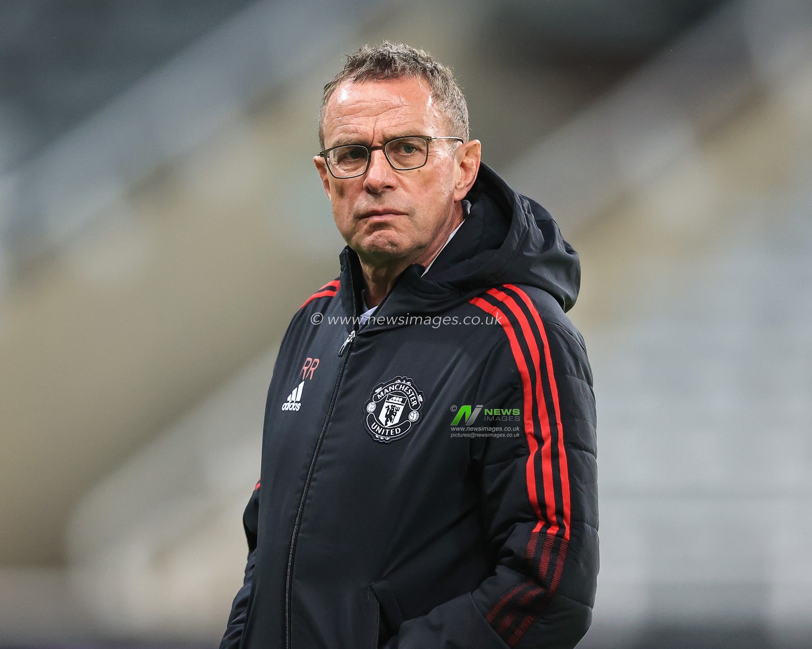 Ralf Rangnick manager of Manchester United arrives at St James' Park, Home of Newcastle United
