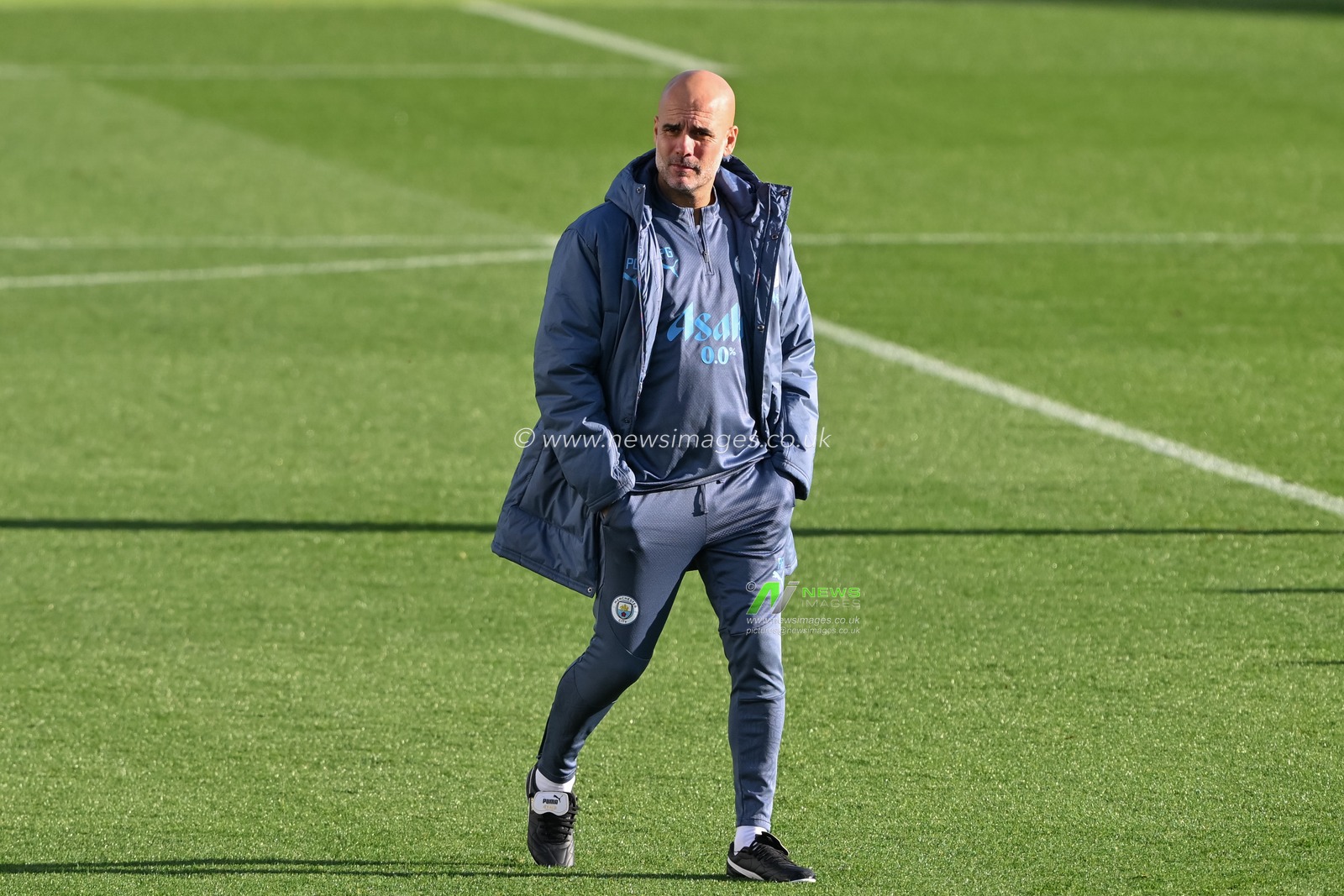 Pep Guardiola manager of Manchester City during the Manchester City UEFA Champions League training session at Joie Stadium, Manchester, United Kingdom, 22nd October 2024

(Photo by Cody Froggatt/News Images)