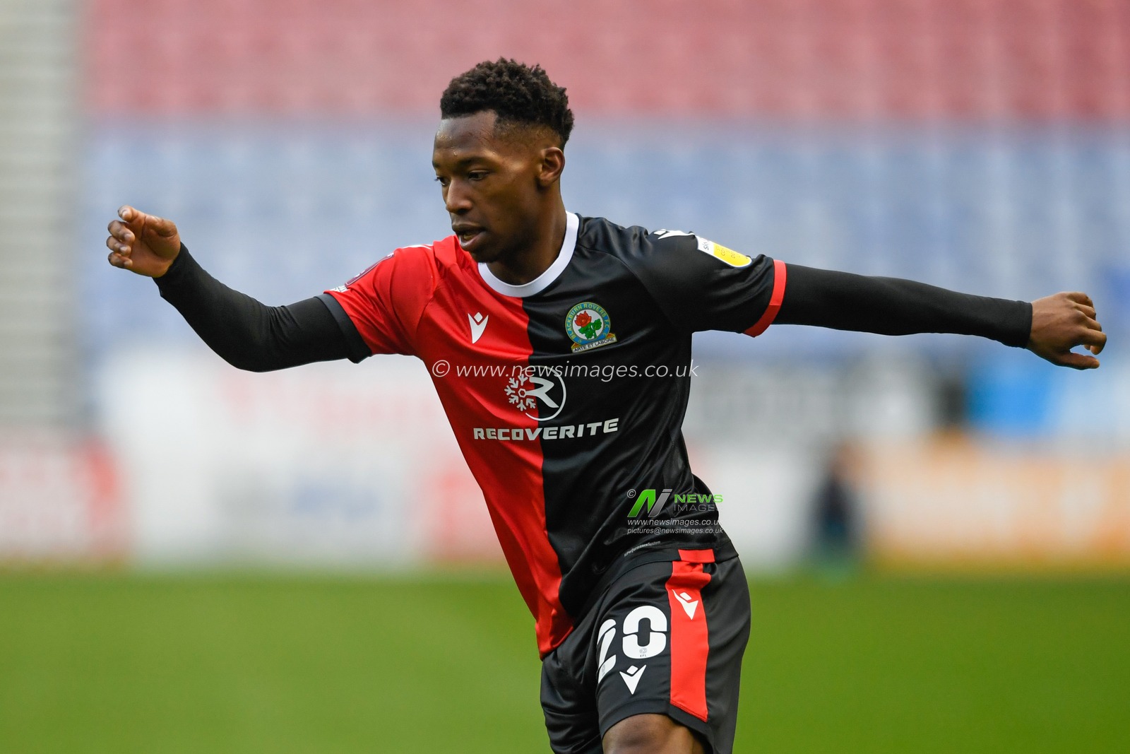 Tayo Edun #20 of Blackburn Rovers in action during the game