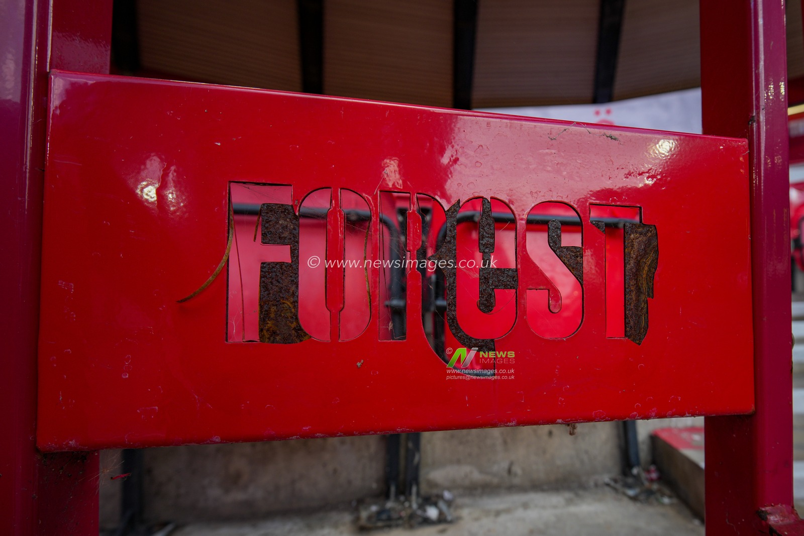 A general view of the Forest banner in the seats during the Premier League match Nottingham Forest vs Tottenham Hotspur at City Ground, Nottingham, United Kingdom on 05 September 2026

(Photo by Maynard Manyowa/News Images)