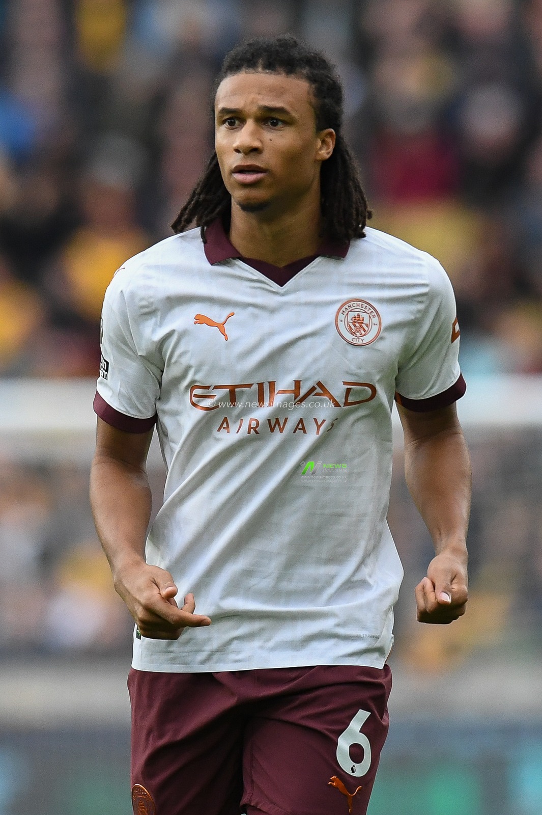 Nathan AkÃ© #6 of Manchester City during the Premier League match Wolverhampton Wanderers vs Manchester City at Molineux, Wolverhampton, United Kingdom, 30th September 2023

(Photo by Mike Jones/News Images)
