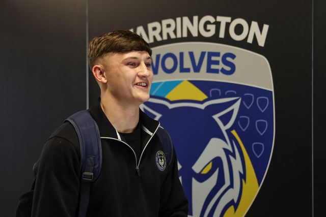 Lachlan Webster of Warrington Wolves arrives during the Betfred Challenge Cup round 4 match Goole Vikings vs Warrington Wolves at The Halliwell Jones Stadium, Warrington, United Kingdom on 14 March 2026

(Photo by Mark Cosgrove/News Images)