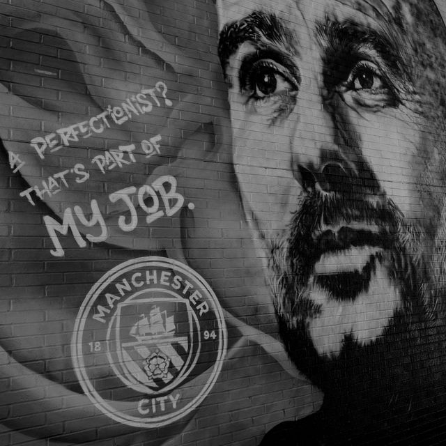 A Pep Guardiola mural on a fans house just over the road from the Etihad Stadium during the Premier League match Manchester City vs Aston Villa at Etihad Stadium, Manchester, United Kingdom on 24 May 2026

(Photo by Mark Cosgrove/News Images)