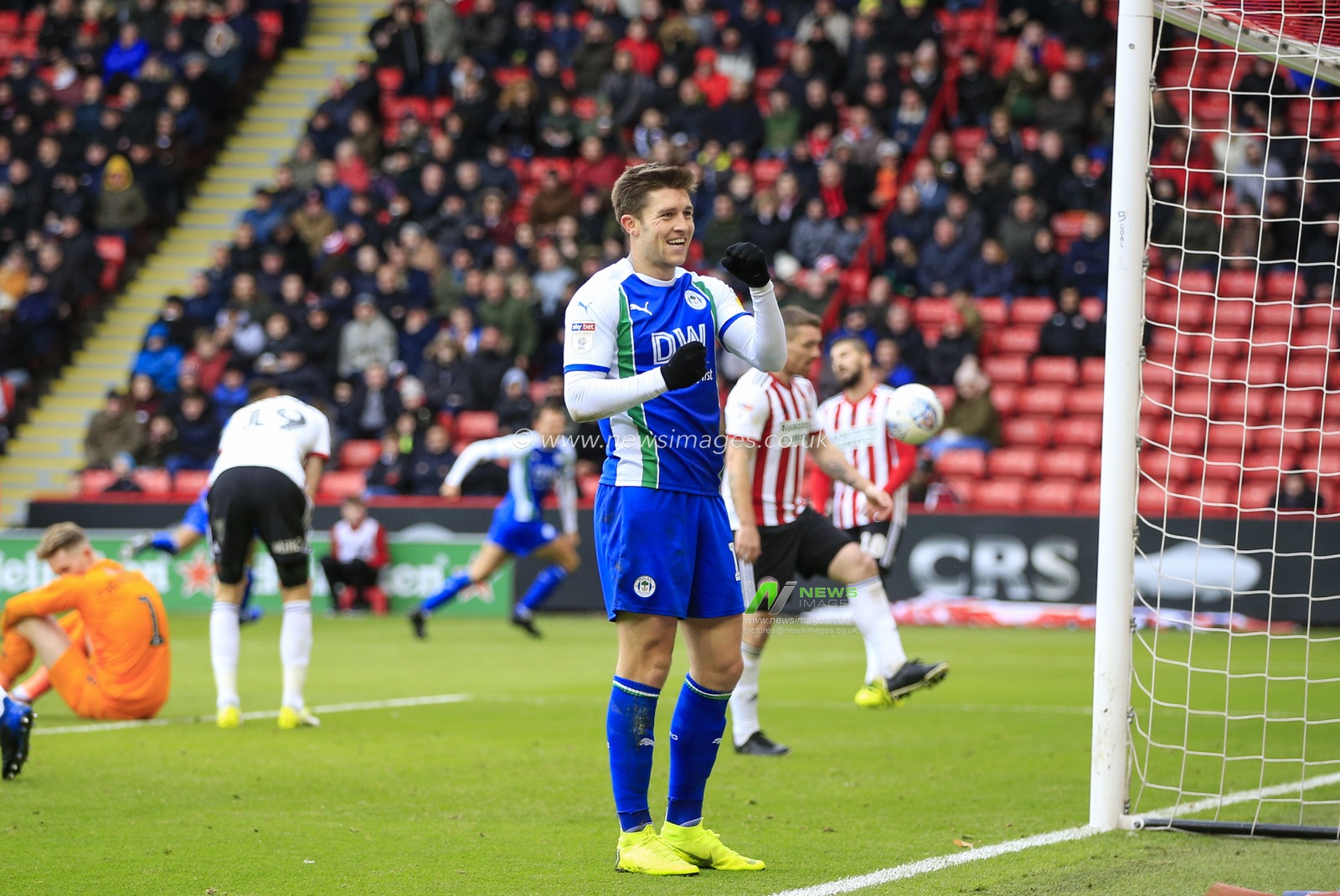 27th October 2018, Bramall Lane, Sheffield, England; Sky Bet Championship, Sheffield United v Wigan ; Josh Windass (10) of Wigan Athletic gestures to the crowd after Wigan score the equalising goal

Credit: Conor Molloy/News Images

English Football League images are subject to DataCo Licence