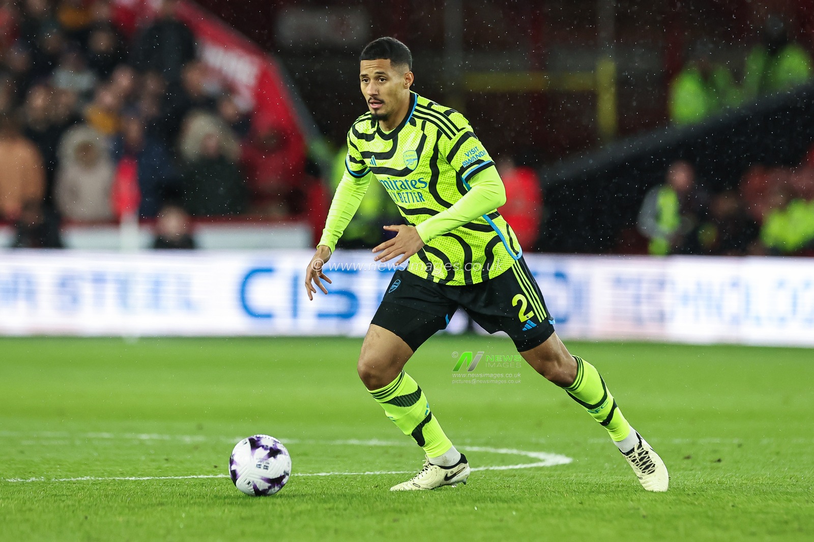 William Saliba of Arsenal in action during the Premier League match Sheffield United vs Arsenal at Bramall Lane, Sheffield, United Kingdom, 4th March 2024

(Photo by Mark Cosgrove/News Images)