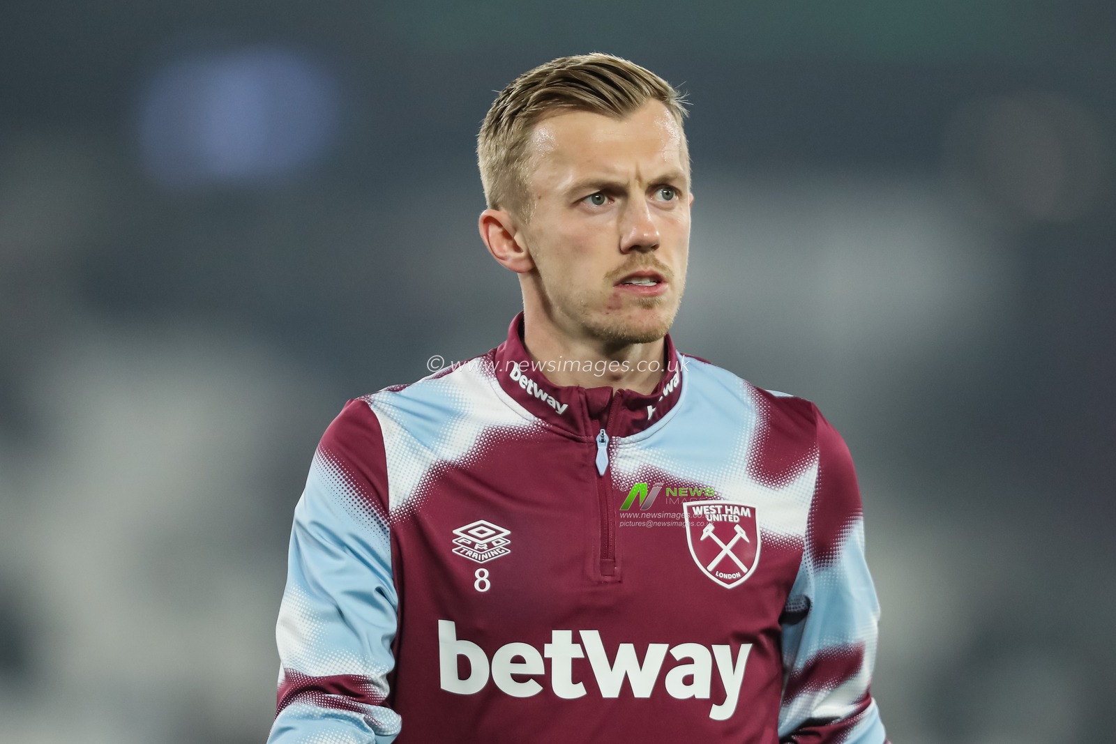 James Ward-Prowse of West Ham United during the pre-game warmup ahead of the Premier League match West Ham United vs Newcastle United at London Stadium, London, United Kingdom, 10th March 2025

(Photo by Izzy Poles/News Images)