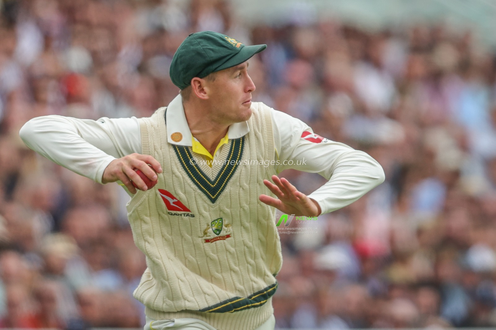 Marnus Labuschagne of Australia fields the ball off Harry Brook of England during the LV= Insurance Ashes Test Series Second Test Day 3 England v Australia at Lords, London, United Kingdom, 30th June 2023

(Photo by Mark Cosgrove/News Images)