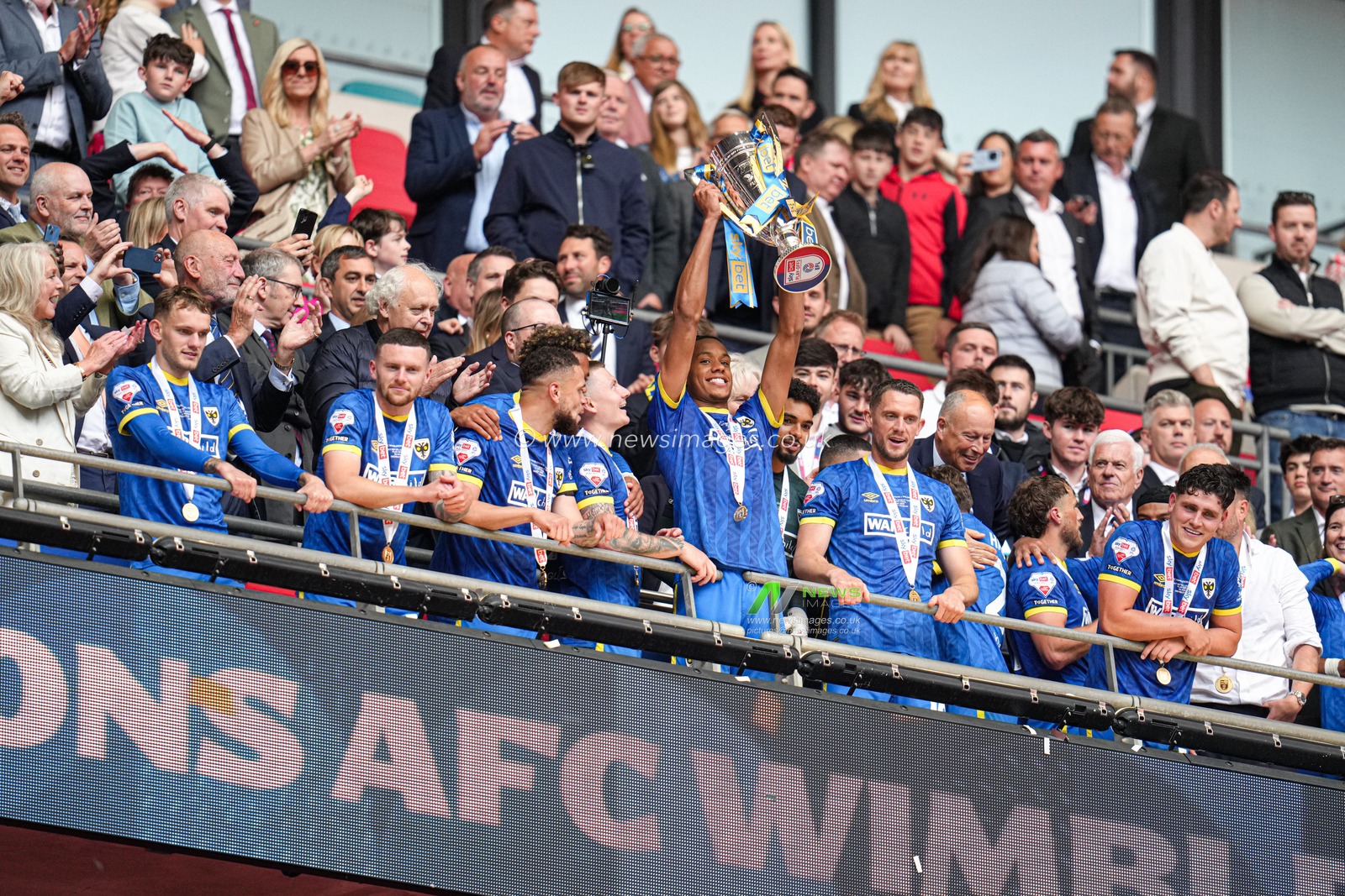 After the Sky Bet League 2 Playoff Final match AFC Wimbledon vs Walsall at Wembley Stadium, London, United Kingdom, 26th May 2025

(Photo by Harvey Murphy/News Images)