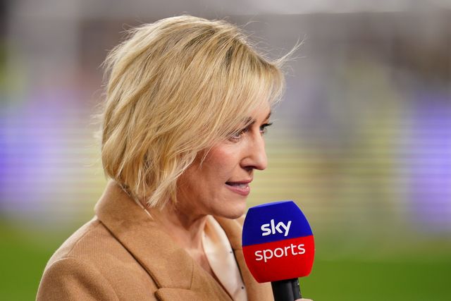 Sky sports presenter Kelly Cates during the Premier League match West Ham United vs Wolverhampton Wanderers at London Stadium, London, United Kingdom on 10 April 2026

(Photo by Harvey Murphy/News Images)