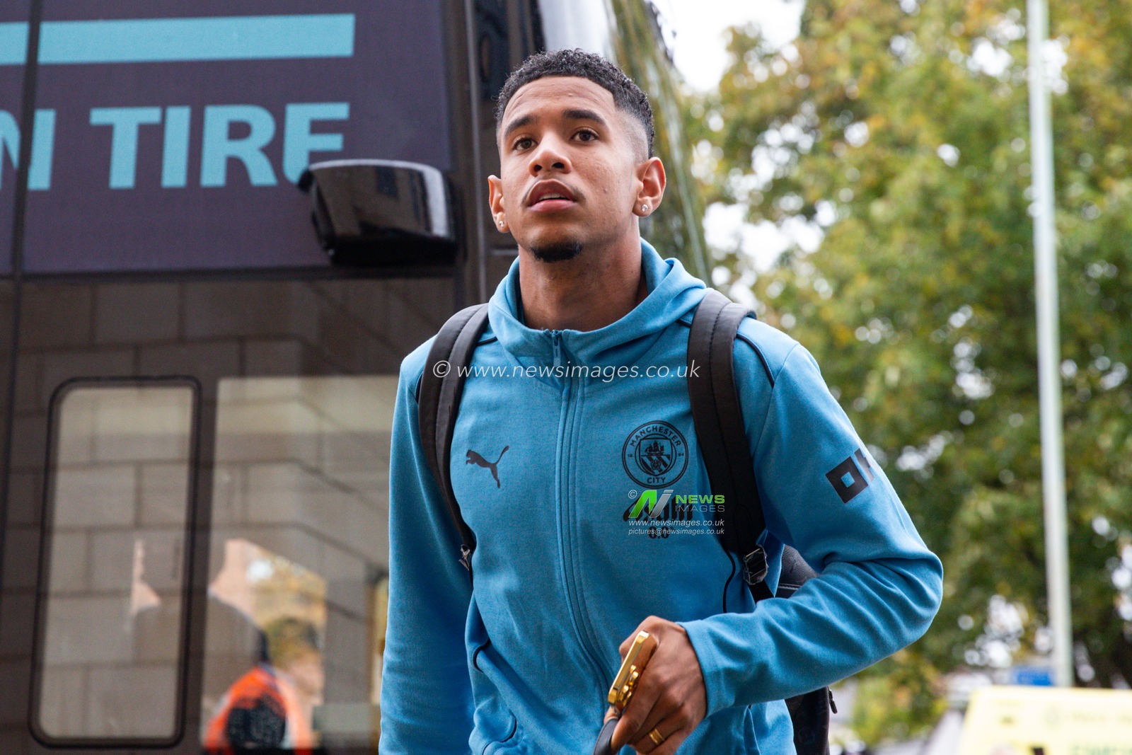 SÃ¡vio of Manchester City arrives ahead of the Premier League match Wolverhampton Wanderers vs Manchester City at Molineux, Wolverhampton, United Kingdom, 20th October 2024

(Photo by Gareth Evans/News Images)