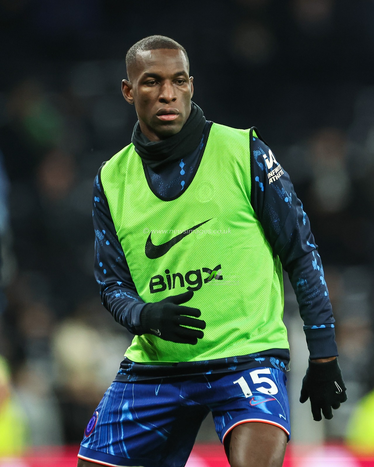 Nicolas Jackson of Chelsea during the pre-game warmup ahead of the Premier League match Tottenham Hotspur vs Chelsea at Tottenham Hotspur Stadium, London, United Kingdom, 8th December 2024

(Photo by Mark Cosgrove/News Images)