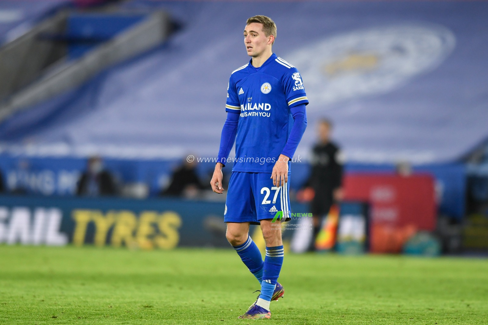 Timothy Castagne #27 of Leicester City in action during the game