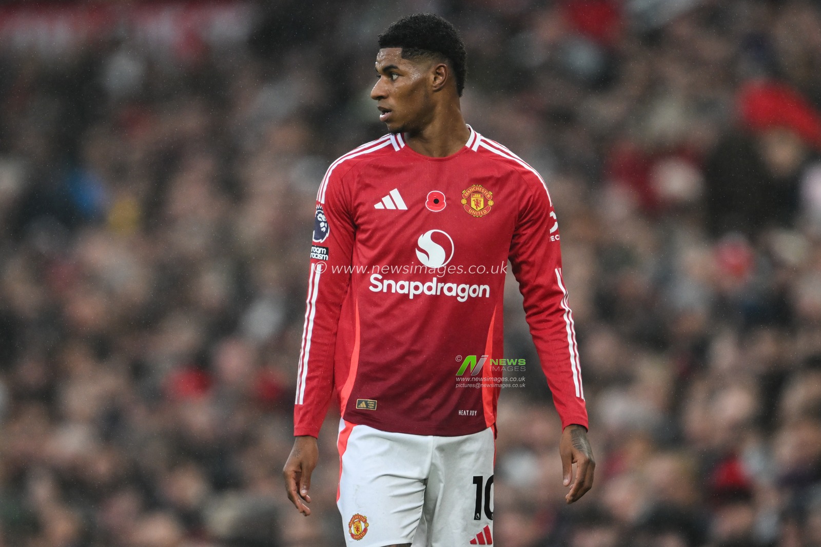 Marcus Rashford of Manchester United during the Premier League match Manchester United vs Leicester City at Old Trafford, Manchester, United Kingdom, 10th November 2024

(Photo by Craig Thomas/News Images)
